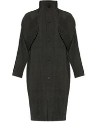 Homme Plissé Issey Miyake - Pleated Single-Breasted Coat - Lyst