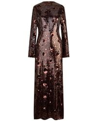 ROTATE BIRGER CHRISTENSEN - Robe Longue À Sequins - Lyst