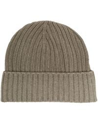 Dell'Oglio - Gerippte Beanie Aus Kaschmir - Lyst