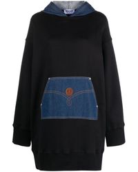 Moschino Jeans - Denim-details Hooded Dress - Lyst