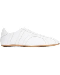 TOTEME - Leather-Panel Lace-Up Sneakers - Lyst