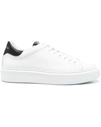 Giuliano Galiano - Contrasting-Detail Leather Sneakers - Lyst