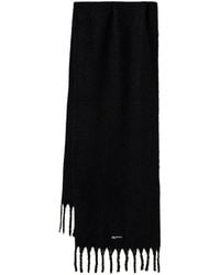 KARL LAGERFELD - Logo-Patch Fringed Scarf - Lyst