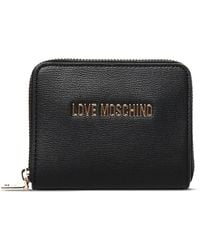 Love Moschino - Portefeuille Zippé À Plaque Logo - Lyst