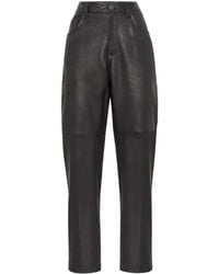Brunello Cucinelli - Leather Trousers - Lyst
