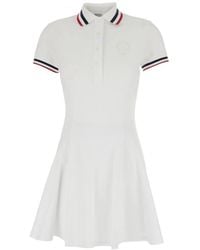 Brunello Cucinelli - Striped-Trim A-Line Mini Dress - Lyst