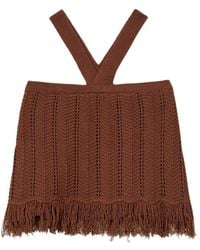 Twinset - Fringed Knitted Top - Lyst