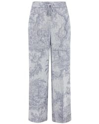 Lorena Antoniazzi - Drawstring Patterned Trousers - Lyst