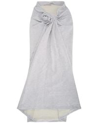 Magda Butrym - Jupe Asymétrique En Jersey À Détail Floral Drapé - Lyst