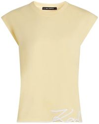 KARL LAGERFELD - Signature-Hem Tank Top - Lyst