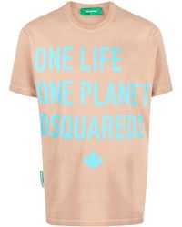 DSquared² - Slogan-Print Cotton T-Shirt - Lyst