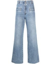 Sandro - High-waisted Wide-leg Jeans - Lyst
