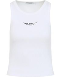 Givenchy - Top A Coste Con Logo - Lyst