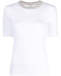 Peserico - T-shirt Met Ronde Hals - Lyst