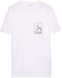 Prada - Printed Cotton T-Shirt - Lyst
