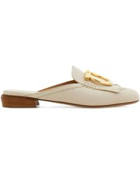 Ferragamo - Maxi Gancini Fringed Mules - Lyst