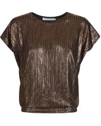 IRO - Metallic-effect Pleated Top - Lyst