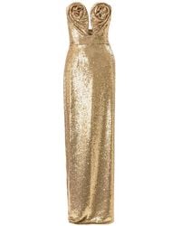 Carolina Herrera - U-Neck Sequined Maxi Dress - Lyst