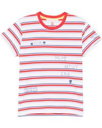 Mira Mikati - Embroidered Striped T-Shirt - Lyst