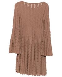 Antonino Valenti - Textured Bell-Sleeve Mini Dress - Lyst