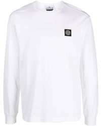 Stone Island - Compass-motif Long-sleeved T-shirt - Lyst