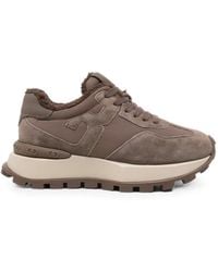 SERGIO MORETTI FIRENZE - Shearling-Lined Panelled Sneakers - Lyst