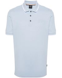 BOSS - Pikee-Poloshirt Mit Logo-Print - Lyst