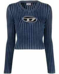 DIESEL - M-Anchor Top Met Logoplakkaat En Uitgesneden Details - Lyst