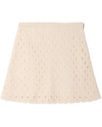 Sandro - Crochet-Knit Mini Skirt - Lyst