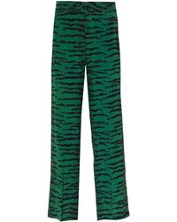 Victoria Beckham - Pantalones rectos con estampado de tigre - Lyst