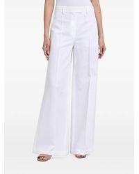 Brunello Cucinelli - Pressed-Crease Wide-Leg Tailored Trousers - Lyst