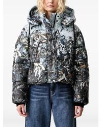 Munthe - Vuba Abstract-Print Puffer Jacket - Lyst