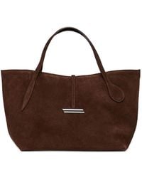 Liffner - Petite Penne Calf Suede Tote Bag - Lyst