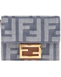 Fendi - Ff-Pattern Tri-Fold Wallet - Lyst