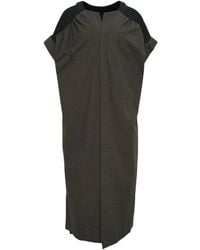 Y's Yohji Yamamoto - Short-Sleeve Paneled Midi Dress - Lyst