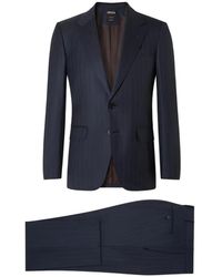 ZEGNA - Striped Wool Suit - Lyst