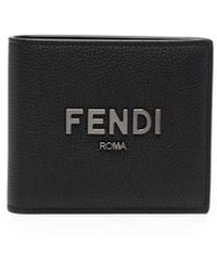 Fendi - Embossed-logo Bi-fold Wallet - Lyst