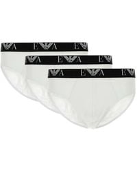 Emporio Armani - Logo-Detailed Briefs (Pack Of Three) - Lyst