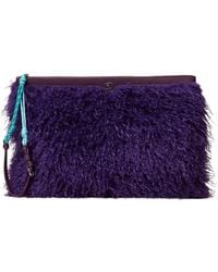 Twinset - X Myfo Maxi Faux-Fur Clutch Bag - Lyst