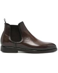 Officine Creative - Elasticated-Panel Leather Boots - Lyst
