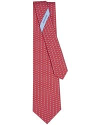Ferragamo - Cravatta Con Stampa Gancini - Lyst