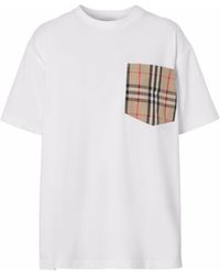 Burberry - T-shirt Met Vintage Check Patroon - Lyst
