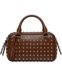 John Richmond - Stud-Embellished Leather Tote Bag - Lyst