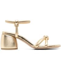 Gianvito Rossi - Sandali Con Effetto Metallizzato 70Mm - Lyst
