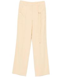 Patrizia Pepe - Buckle-Detail Wide-Leg Trousers - Lyst