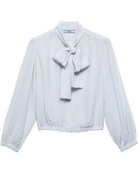 Prada - Crepe De Chine Shirt - Lyst