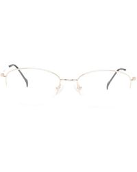 STEPPER EYEWEAR - Halbrand-Brille Aus Titan - Lyst