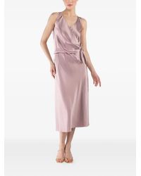 Peter Cohen - Sketch Tie V-Neck Midi Dress - Lyst