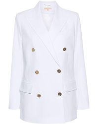 MICHAEL Michael Kors - Crepe Double-breasted Blazer - Lyst