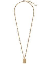 Dolce & Gabbana - Logo-Plaque Pendant Necklace - Lyst